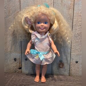 1987 Playskool Dolly Surprise Blonde Doll Hair Grows Vintage Toys Gifts Works